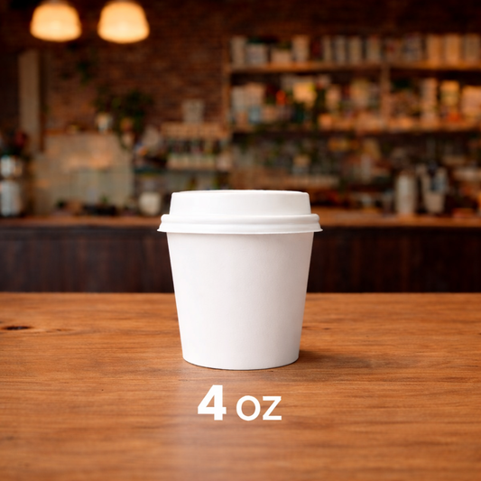 Vasos Biodegradables con Tapa para Bebidas Calientes y Frías