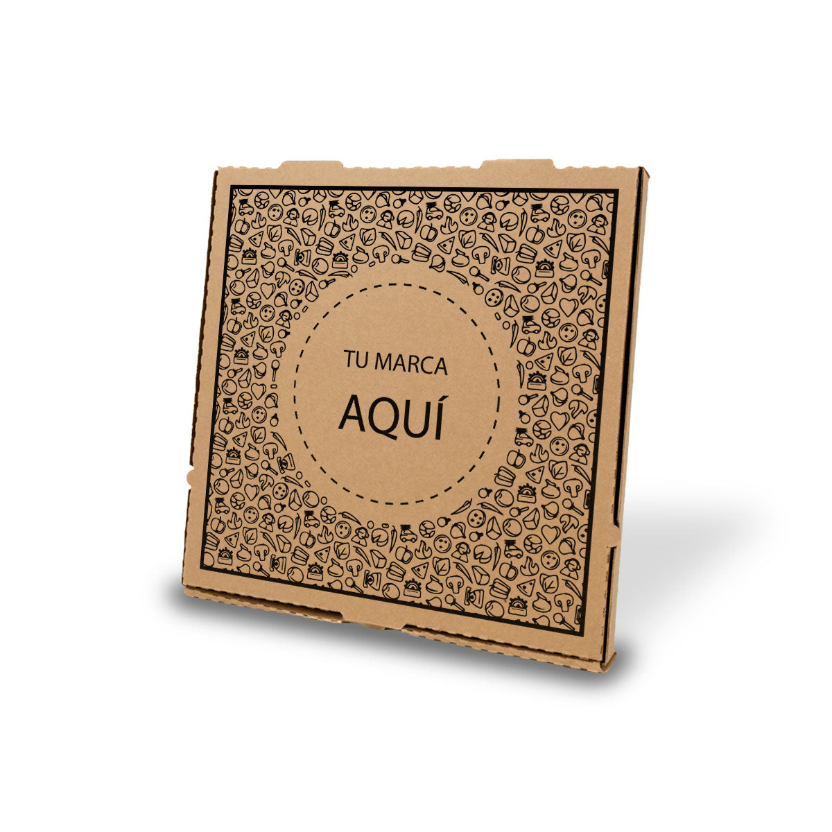 Caja Pizza - Impresión Genérica + Logo (1 Tinta)