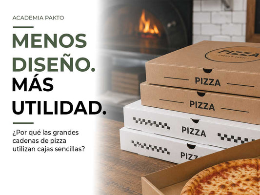 ¿Por qué las grandes cadenas de pizza utilizan cajas sencillas?