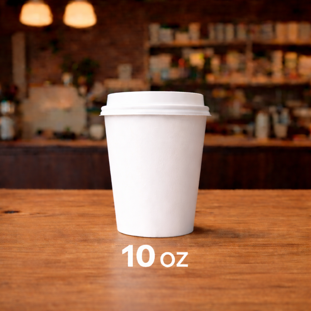 Vasos Biodegradables con Tapa para Bebidas Calientes y Frías