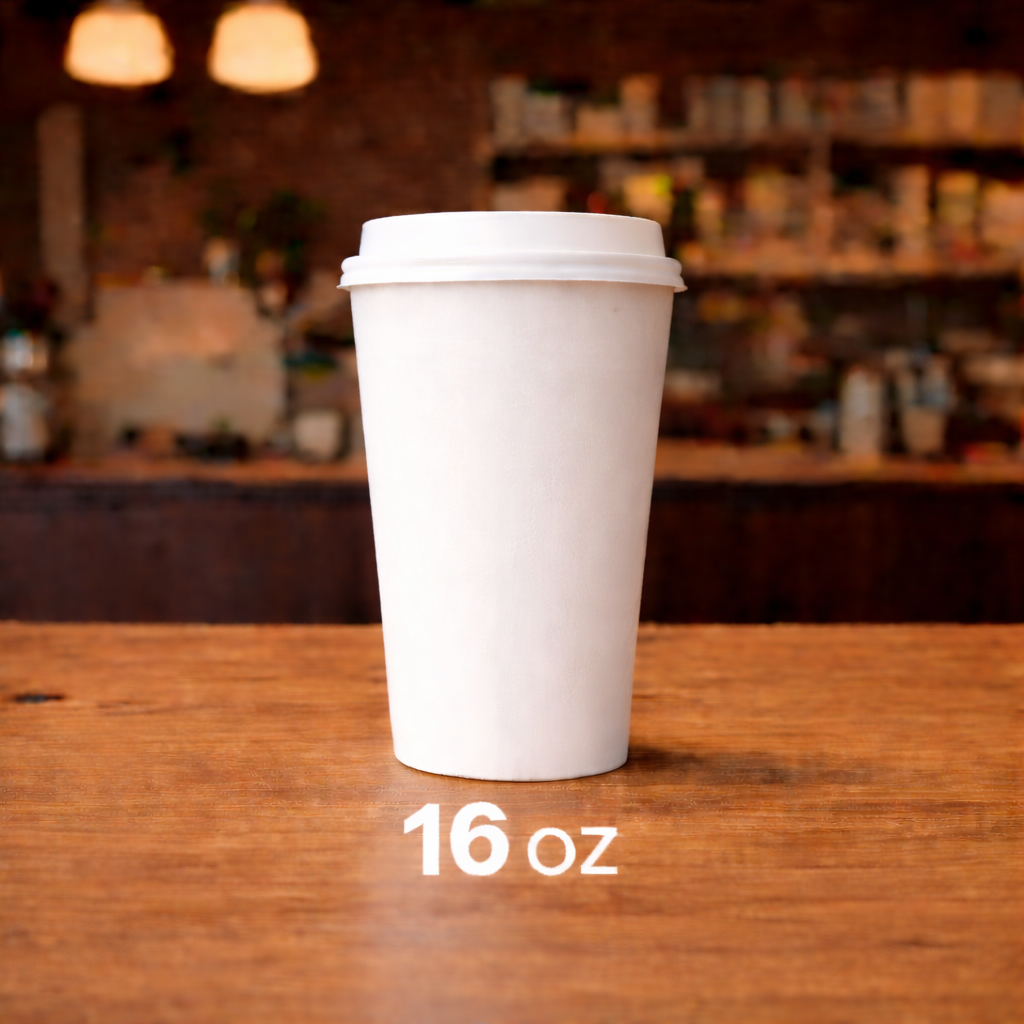 Vasos Biodegradables con Tapa para Bebidas Calientes y Frías