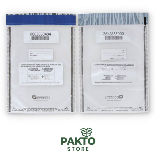 Bolsa de Seguridad Inviolable 9” x 12.5” | Sello BlueVoid