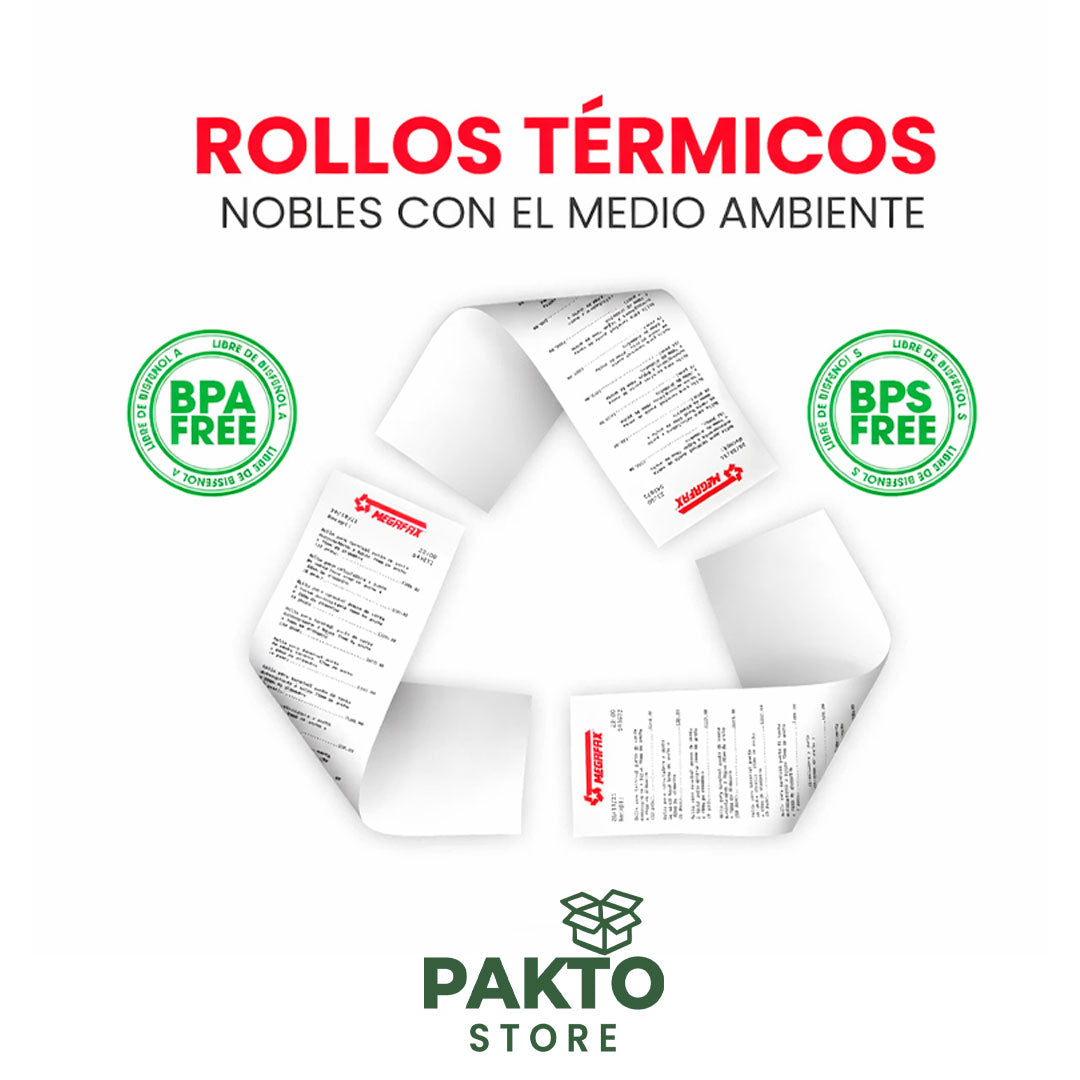 Rollo de Papel Térmico 80 x 70 mm – Blanco
