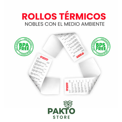 Rollo de Papel Térmico 80 x 70 mm – Blanco