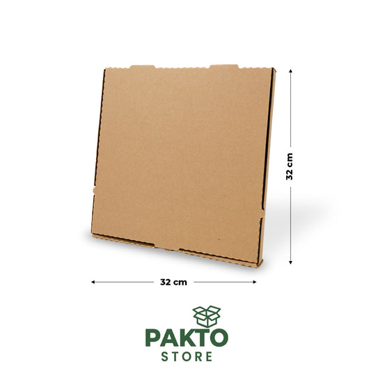 Caja para Pizza 32×32 cm (12”) Kraft – En Stock