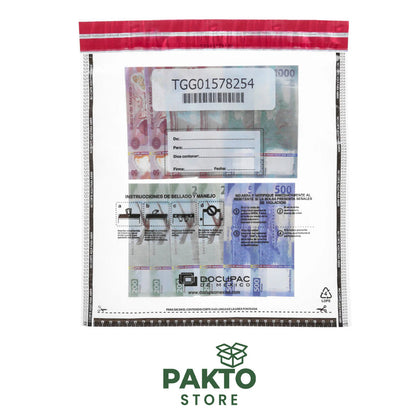 Bolsa de Seguridad Inviolable 13” x 15” | Sello TamperGard Gold