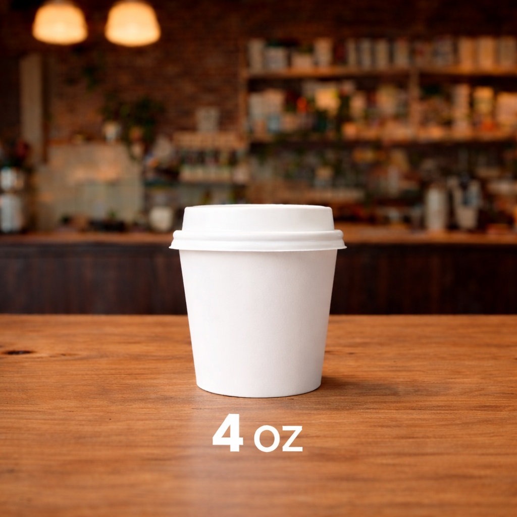 Vasos Biodegradables con Tapa para Bebidas Calientes y Frías
