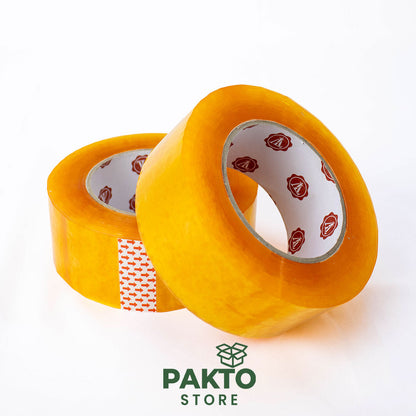 Cinta de Embalaje Acrílica 48 mm × 150 m – 50 mic | Crystal Gold