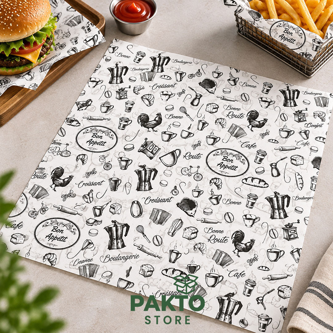 Papel Grado Alimenticio 30 × 30 cm – Paquete de 100 Hojas