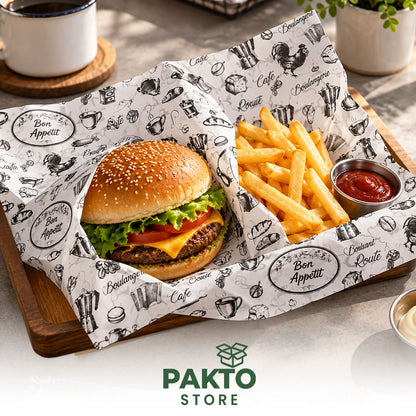 Papel Grado Alimenticio 30 × 30 cm – Paquete de 100 Hojas