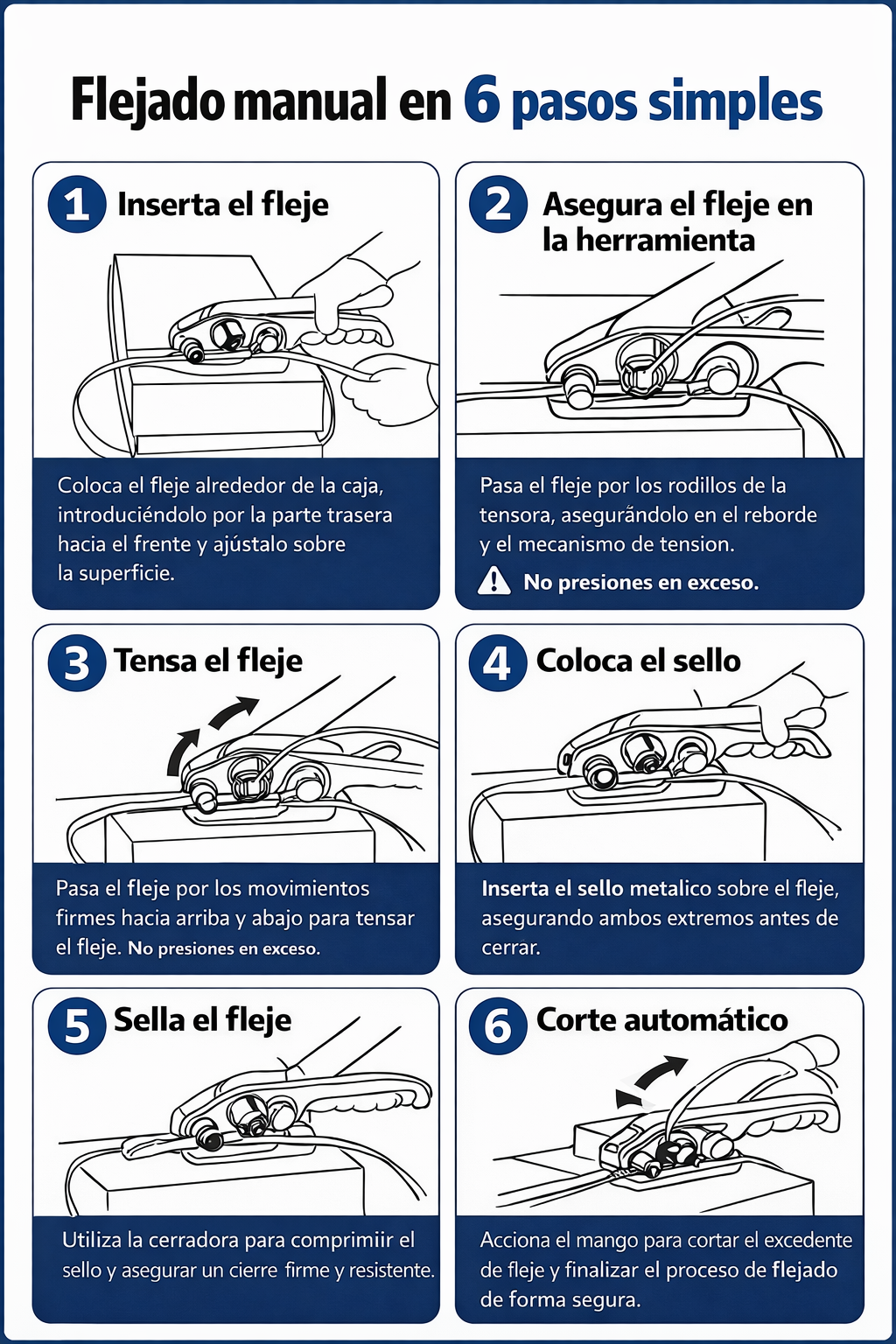 Kit Flejadora Manual Uso Rudo – Tensora + Cerradora para Fleje Plástico (12–19 mm)