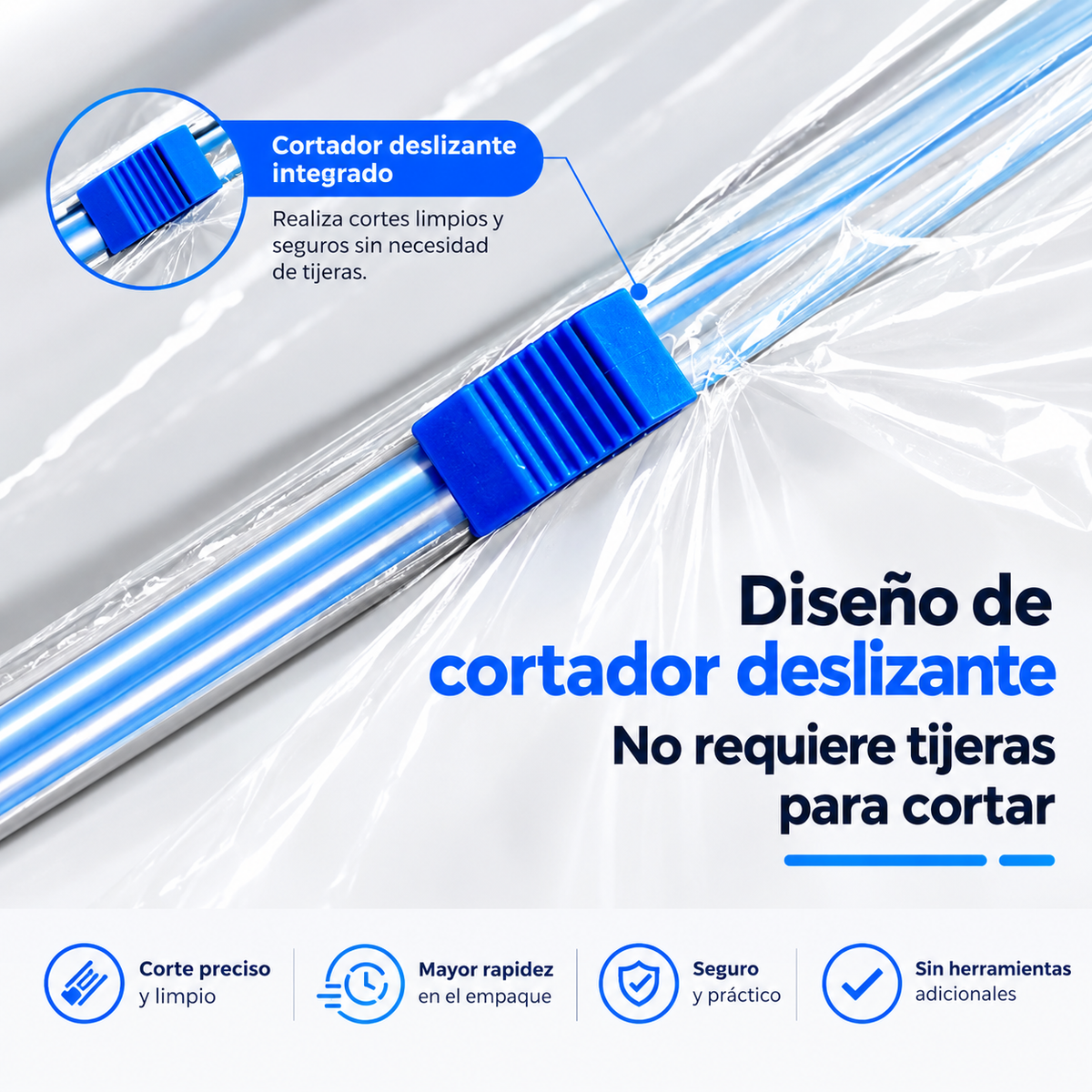 Despachador Manual de Película Stretch 50 cm con Cortador Deslizante