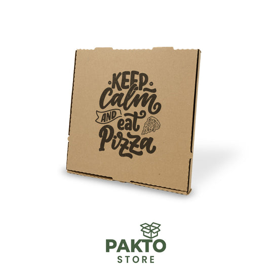 Caja para Pizza Kraft – Keep Calm (Diseños disponibles)