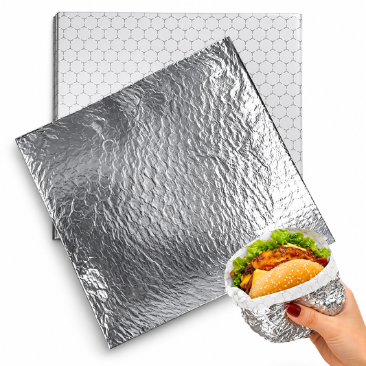 Papel Térmico de Aluminio Tipo Panal 30 × 30 cm – 100 Hojas