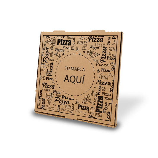 Caja Pizza - Impresión Genérica + Logo (1 Tinta)