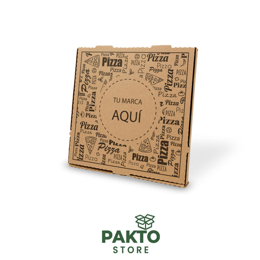 Caja Pizza - Impresión Genérica + Logo (1 Tinta)