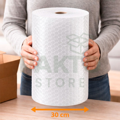 Rollo de Plástico Burbuja Chica 30 cm x 10 m – Protección para Envíos