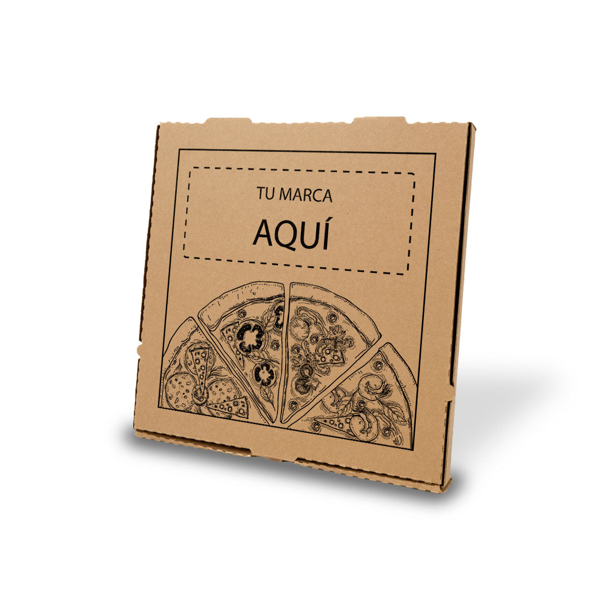 Caja Pizza - Impresión Genérica + Logo (1 Tinta)