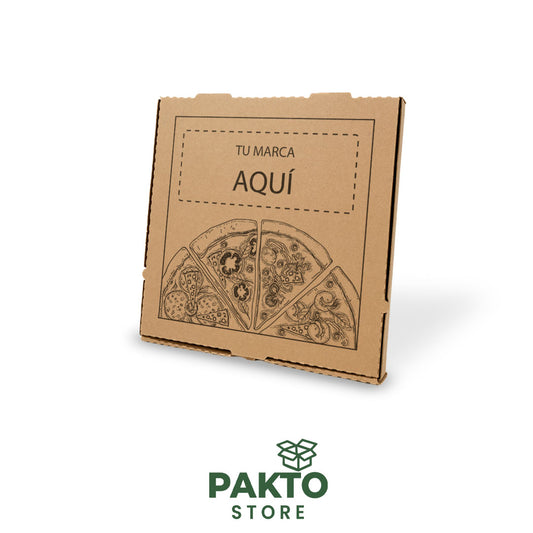 Caja Pizza - Impresión Genérica + Logo (1 Tinta)