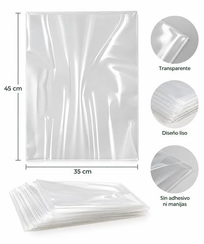 Bolsa Transparente de Polipropileno 35 × 45 cm | Por Pieza