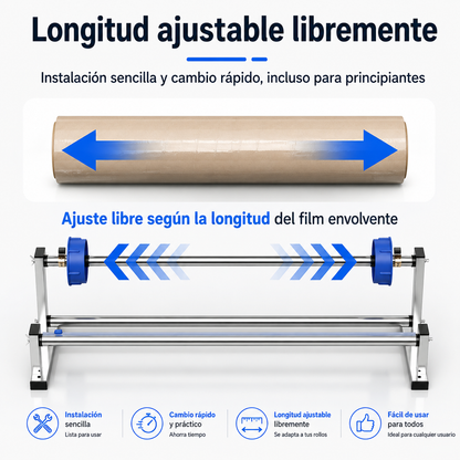 Despachador Manual de Película Stretch 50 cm con Cortador Deslizante